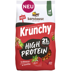 Barnhouse Βιολογικό Krunchy High Protein με Φράουλα & Βανίλια 450g