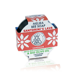 Melira Bee Soap με Λάβα Σαντορίνης, Βιολογικό Καστανόμελο & Βιολογικό Ελαιόλαδο  80g