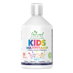 Natural Vitamins Vegan Kids Multivitamin 3+ Γεύση Πορτοκάλι 500ml