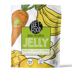 Diet Food Βιολογικά Ζελεδάκια με Mango, Μπανάνα & Καρότο Χωρίς Ζάχαρη  50g