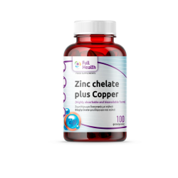 Full Health Zinc Chelate Plus Copper 100VCaps