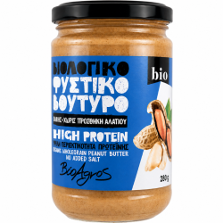 ΒιοΑγρός High Protein Βιολογικό Φυστικοβούτυρο Ολικής Χωρίς αλάτι 280g