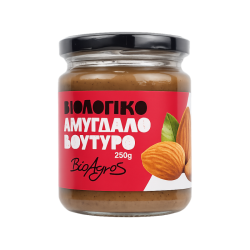Βιοαγρός Βιολογικό Αμυγδαλοβούτυρο Ολικής Άλεσης Χωρίς Αλάτι 250g