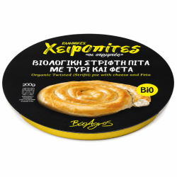 Βιοαγρός Βιολογική Στριφτή Ατομική Πίτα με Μυζήθρα & Φέτα 200g