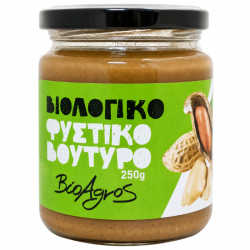 Βιοαγρός Βιολογικό Φυστικοβούτυρο Ολικής Άλεσης Χωρίς Αλάτι 250g