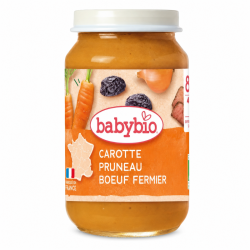 Babybio Βιολογικό Γεύμα με Καρότο, Δαμάσκηνο και Μοσχαρίσιο Κρέας 200g