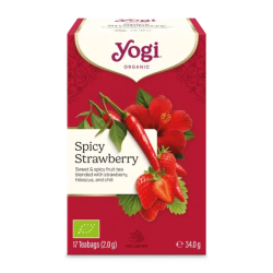 Yogi Tea Βιολογικό Τσάι Spicy Strawberry 17 Teabags