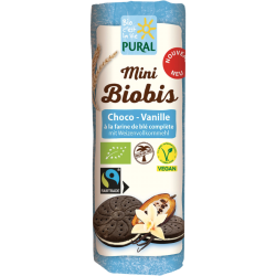 Pural Mini Biobis Βιολογικά Μπισκότα Γεμιστά με Σοκολάτα & Βανίλια  85g